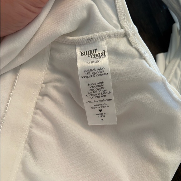 White Ruffled One-Piece Swimsuit - Picture 4 of 5